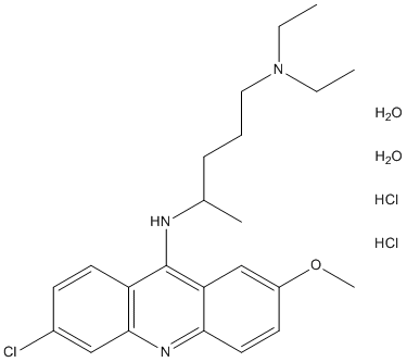 Quinacrine Dihydrochloride Dihydrate Structure